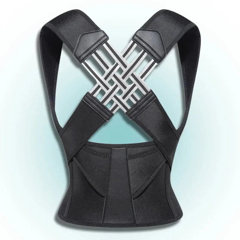 ExoPosture black posture corrector brace for back support - back support belt