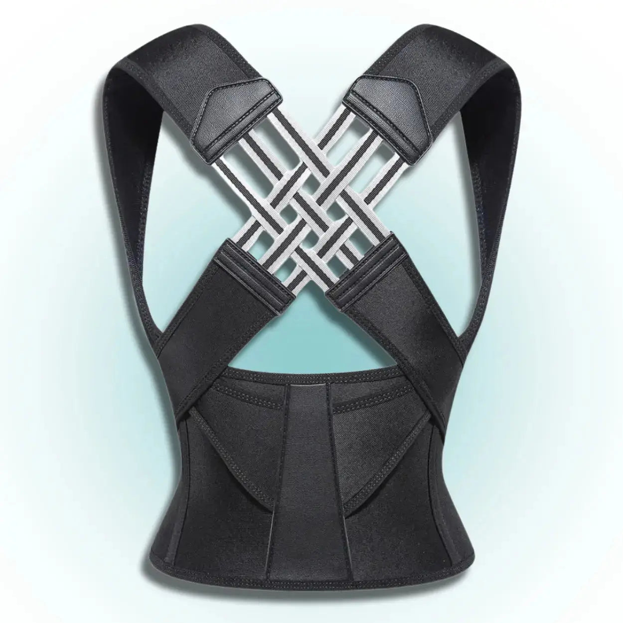 ExoPosture black posture corrector brace for back support - back support belt