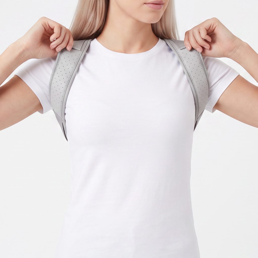 Adjusting the straps on the gray ExoPosture Air posture corrector for a customised fit. gray-air1 gray-air2 gray-air3 gray-air4 gray-air5